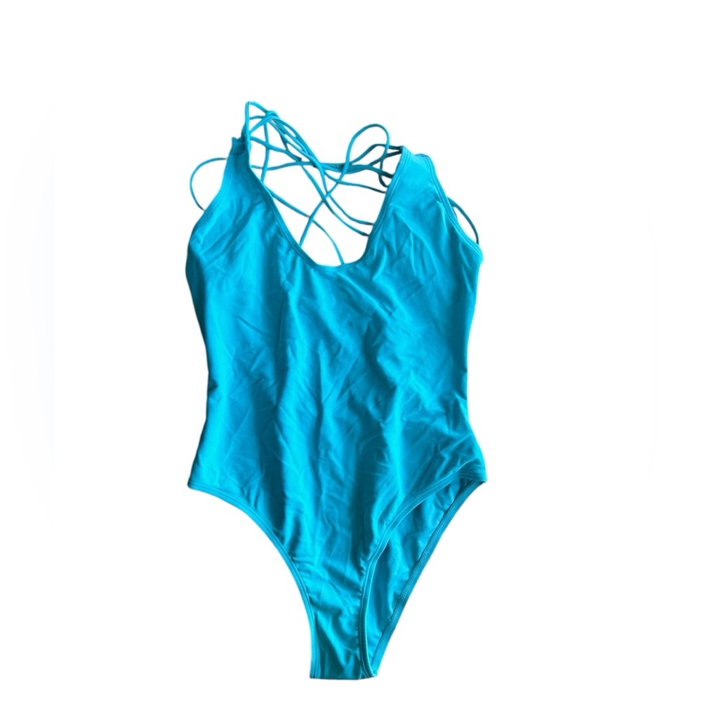 NWT Strappy Blue One Piece - Size L